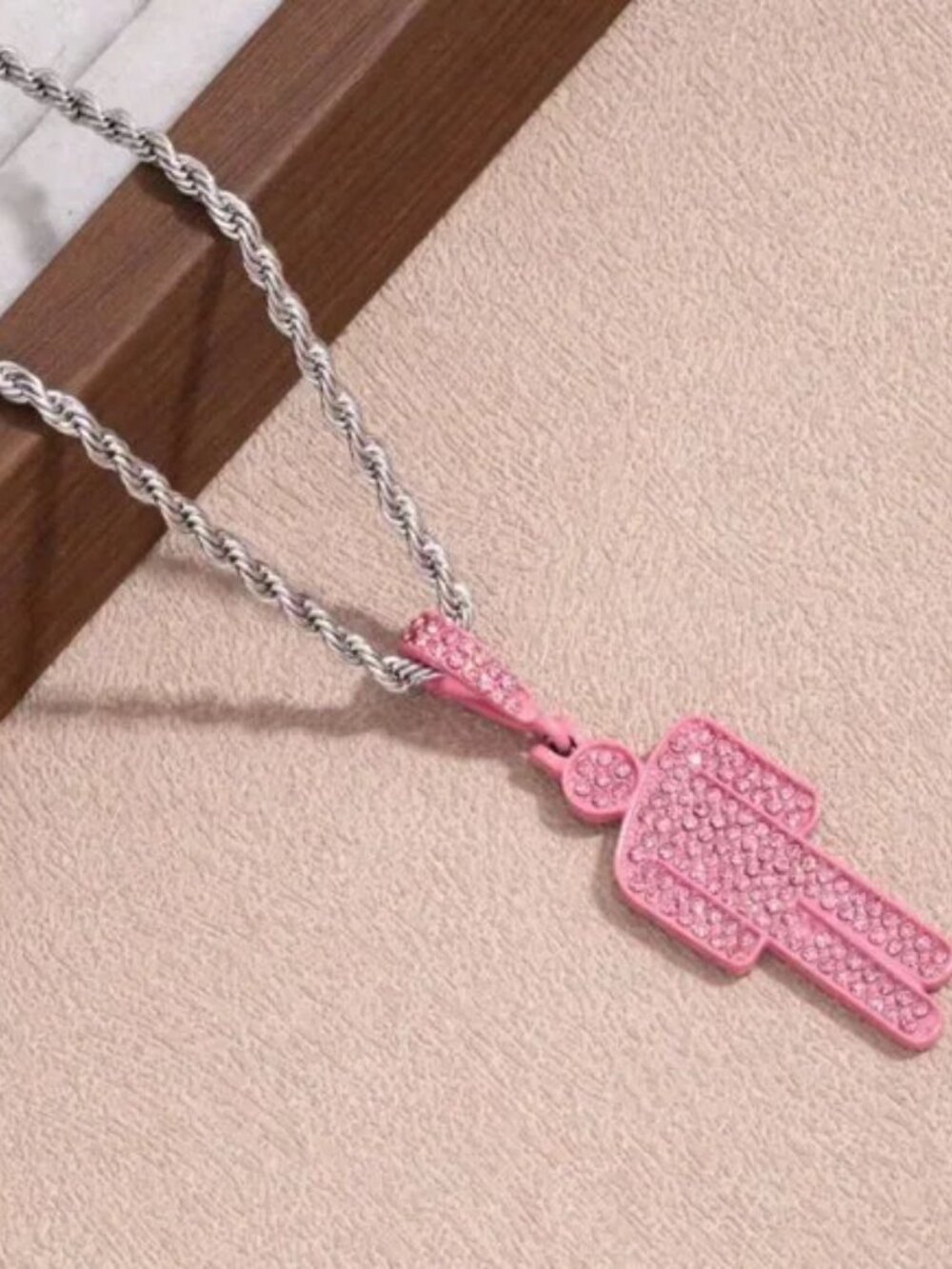 Pink Blohsh - Billie Eilish Necklace - 20" Twist Chain - Blohsh Necklace Y2K